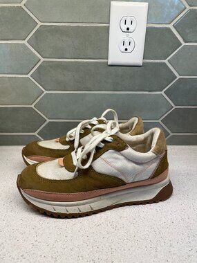 Madewell MWL Retro Runner Sneakers – Brown/White/Pink – Women’s 5